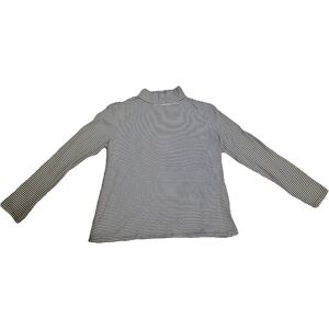 Croft & Barrow Cream Striped Turtleneck